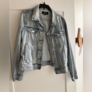 J. Crew Indigo Distressed Denim Jacket, Women’s Size M